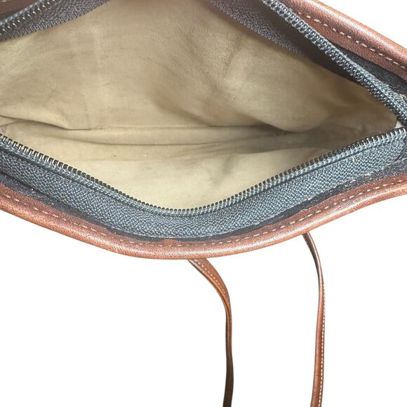 Brahmin Leather crossbody bag brown and black leather vintage - Picture 5 of 9